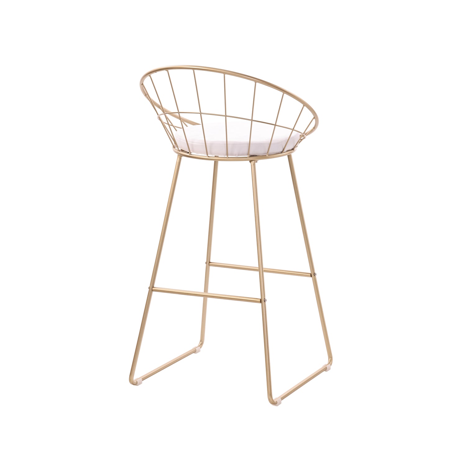 Modern Gold Barstool, Velvet Fabric Cushion – ROUNO