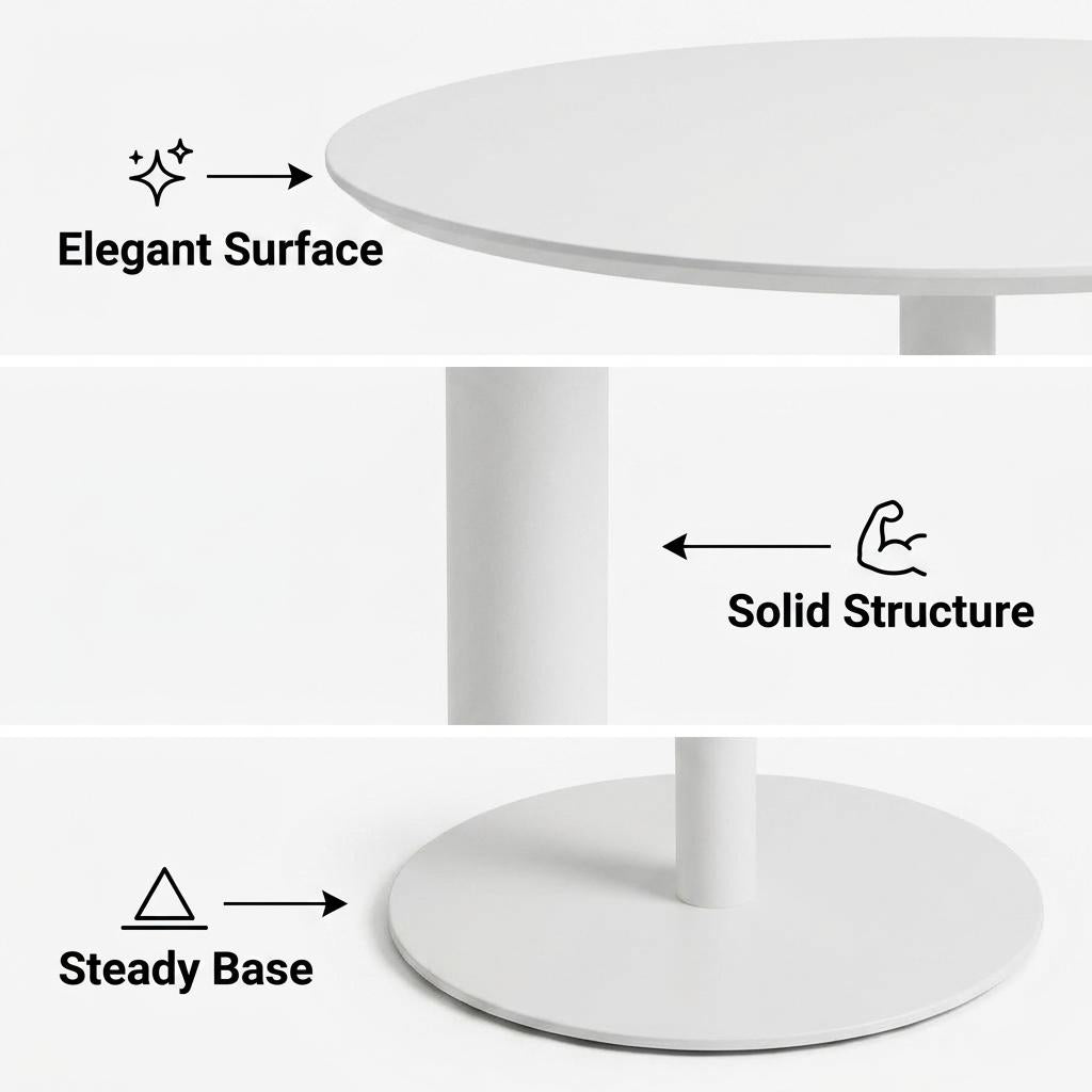 Modern Pink Dining Table, MDF E1 Board, Powder Coated – ROUSSEL