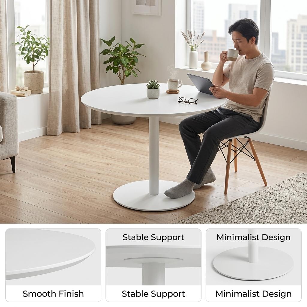 Modern Pink Dining Table, MDF E1 Board, Powder Coated – ROUSSEL