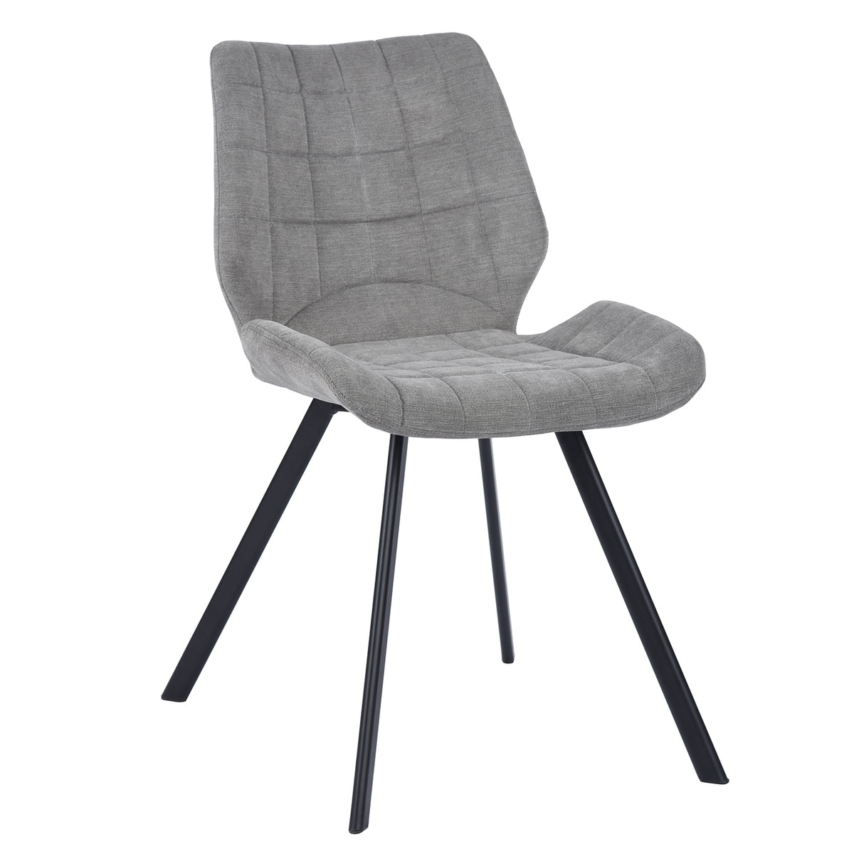 Modern Grey Fabric Dining Chair - SAFARI GREY A