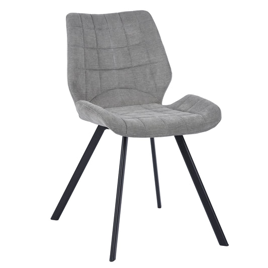 Modern Grey Fabric Dining Chair - SAFARI GREY A