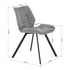 Modern Grey Fabric Dining Chair - SAFARI GREY A