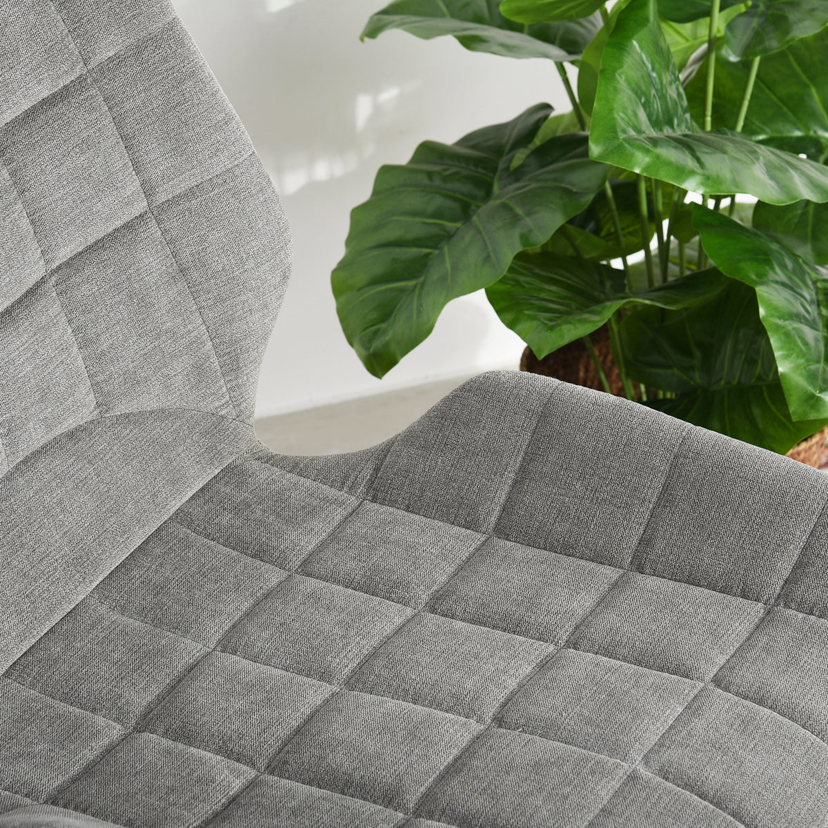 Modern Grey Fabric Dining Chair - SAFARI GREY A