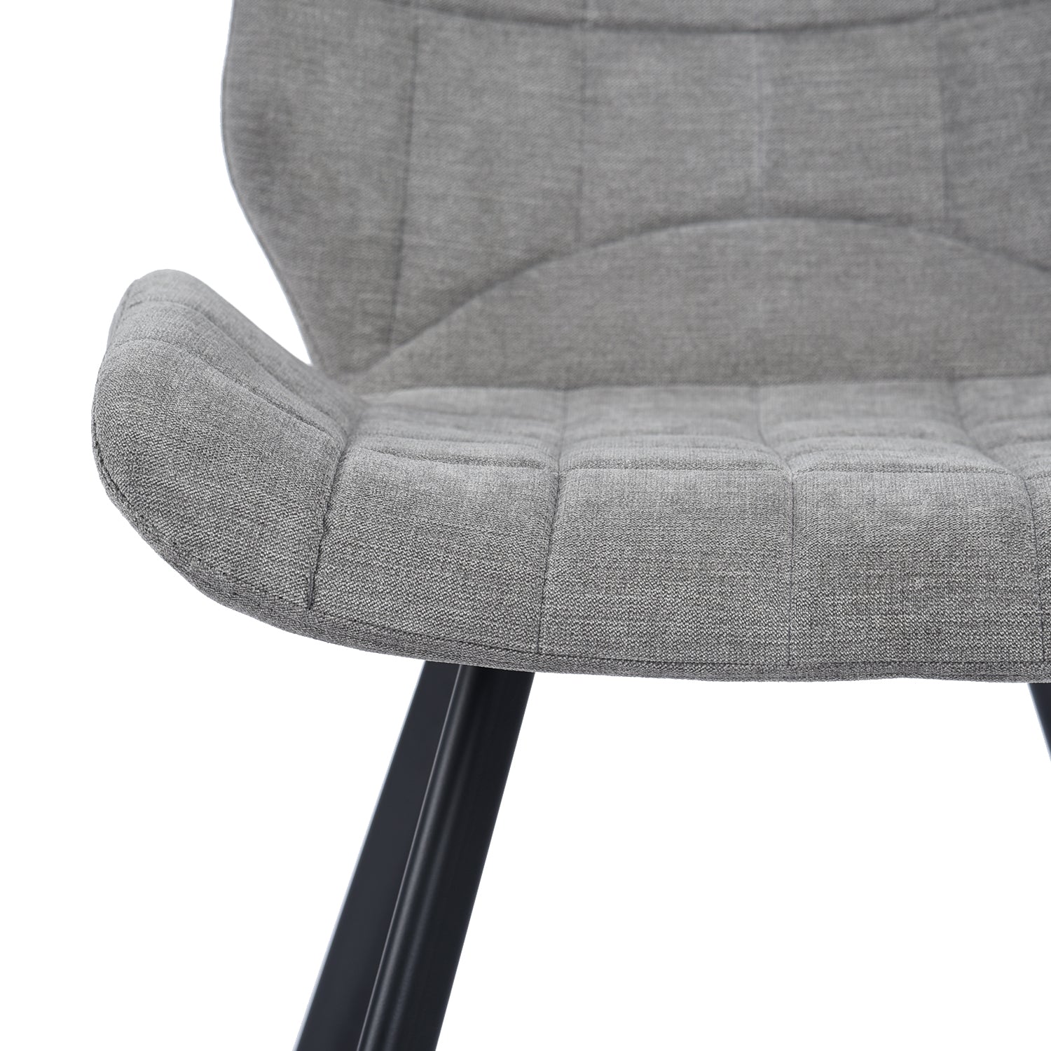Modern Grey Fabric Dining Chair - SAFARI GREY A