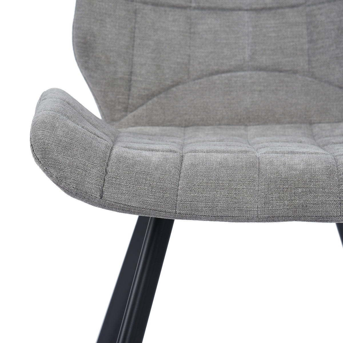 Modern Grey Fabric Dining Chair - SAFARI GREY A
