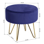 Saka Velvet Ottoman