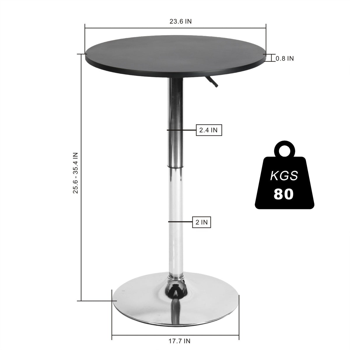 Sakuru Height Adjustable Bar Table