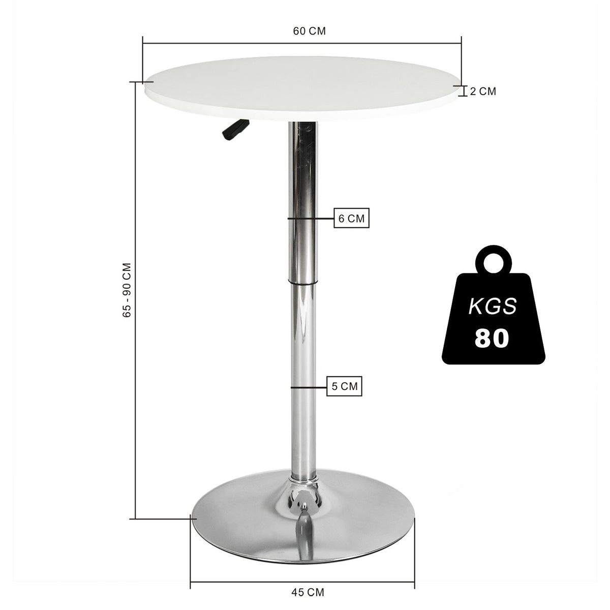 Sakuru Height Adjustable Bar Table