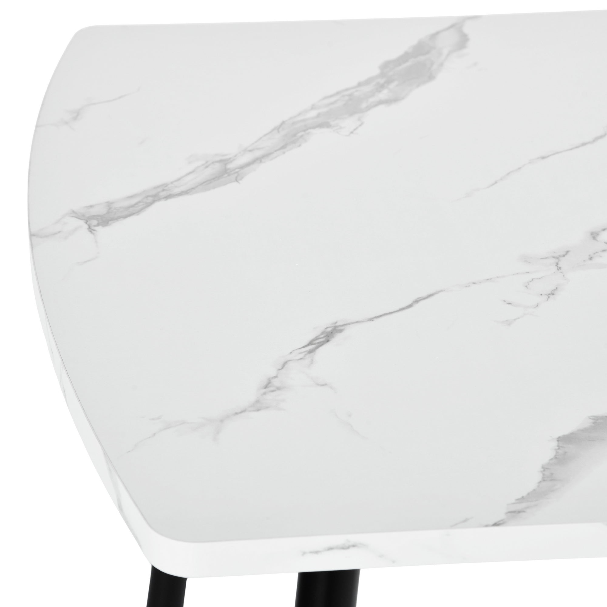 Modern Marble-Style Dining Table, Steel Frame – SANDIE MARBLE2