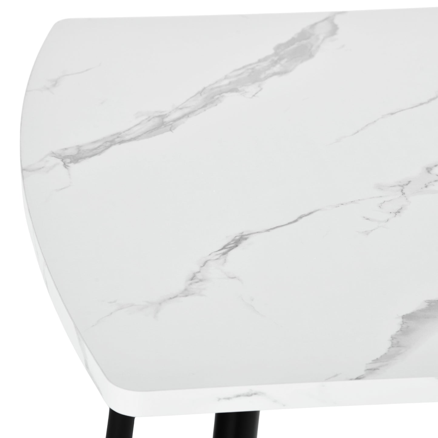 Modern Marble-Style Dining Table, Steel Frame – SANDIE MARBLE2