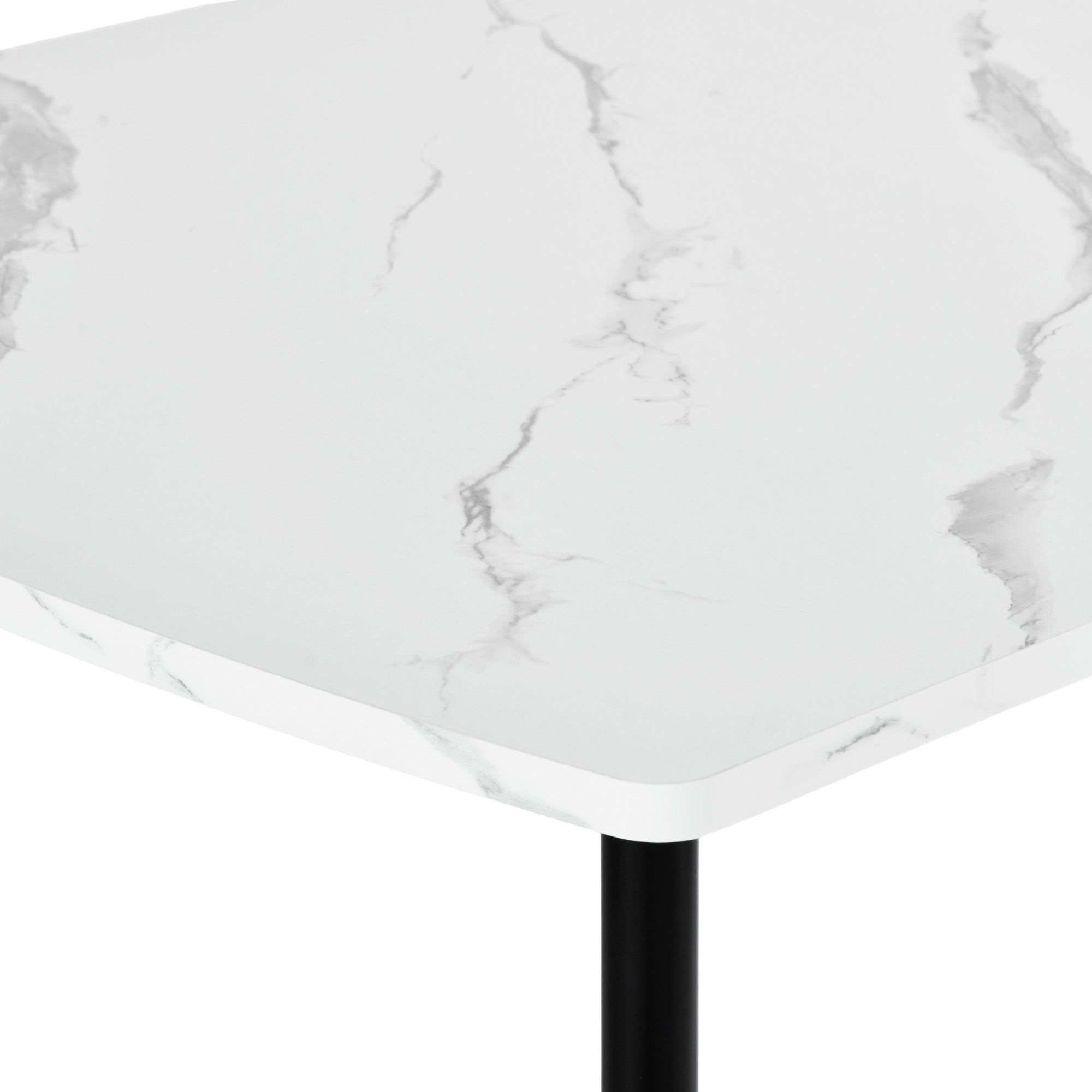 Modern Marble-Style Dining Table, Steel Frame – SANDIE MARBLE2