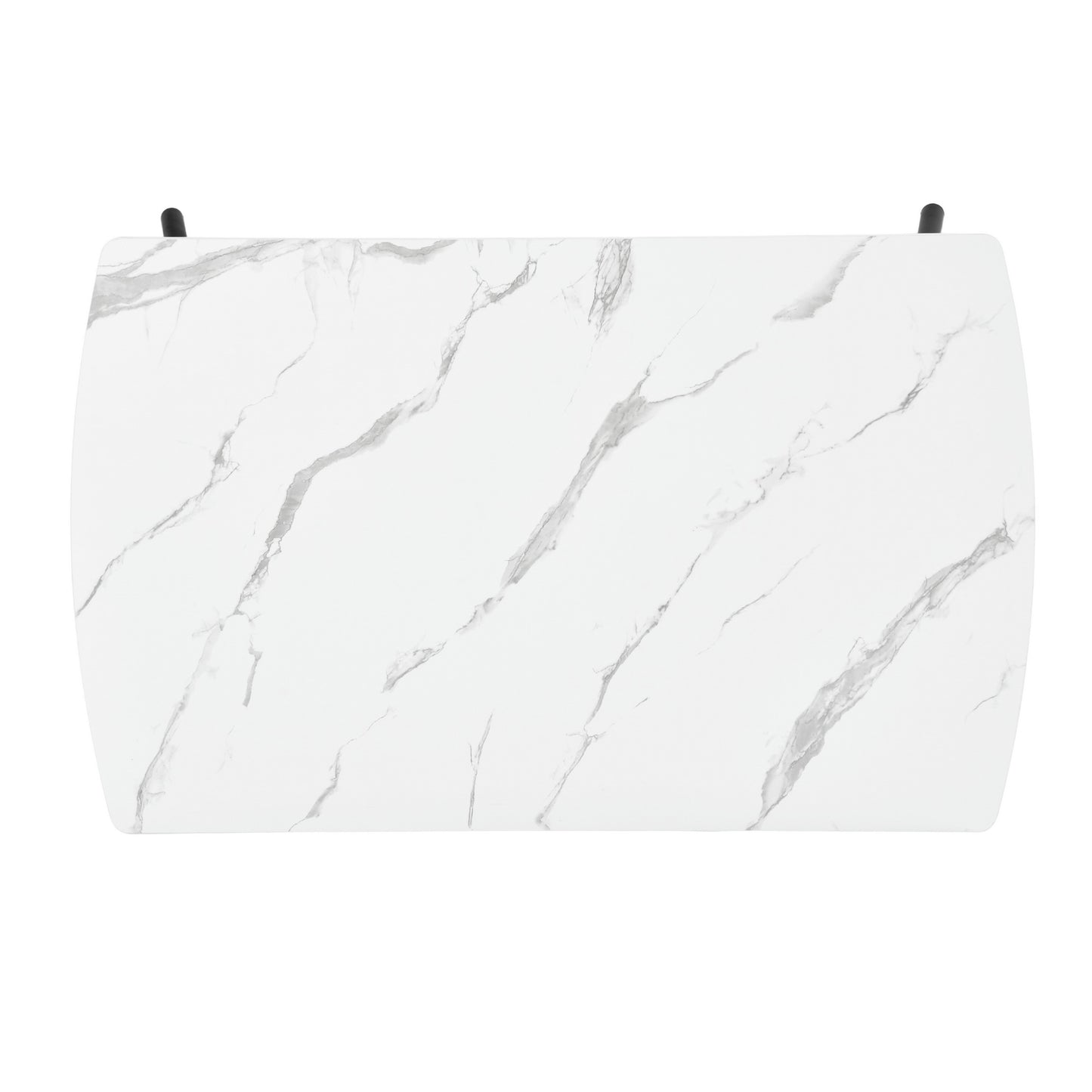 Modern Marble-Style Dining Table, Steel Frame – SANDIE MARBLE2