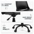 Modern Foldable Fabric Office Chair - SANTIA BLACK