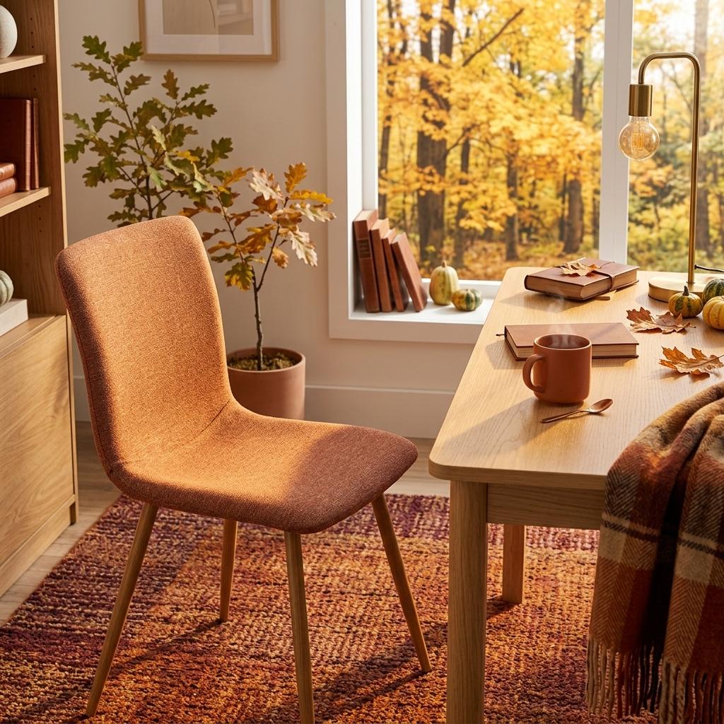 Modern Fabric Dining Chair, Metal Legs – SCARGILL GANDAR