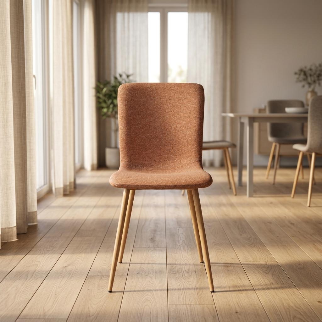 Modern Fabric Dining Chair, Metal Legs – SCARGILL GANDAR