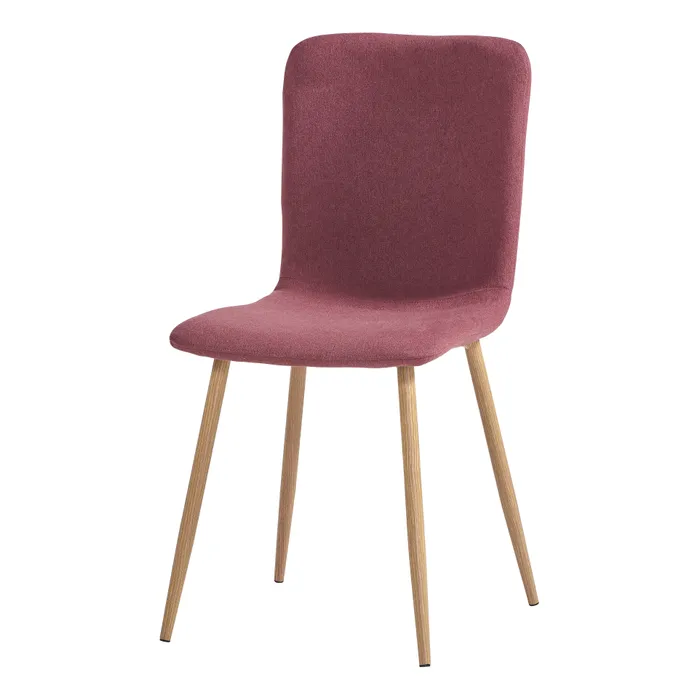Modern Fabric Dining Chair, Heat Transfer Frame - SCARGILL YM DARK RED