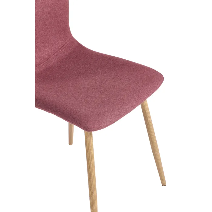Modern Fabric Dining Chair, Heat Transfer Frame - SCARGILL YM DARK RED