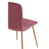 Modern Fabric Dining Chair, Heat Transfer Frame - SCARGILL YM DARK RED