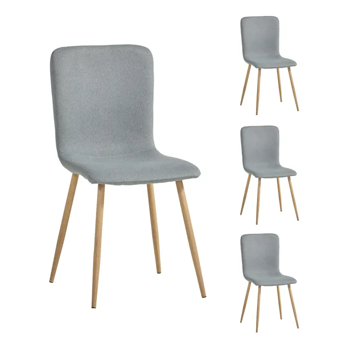 Modern Lime Green Dining Chair, Fabric Upholstery - SCARGILL YM GREEN