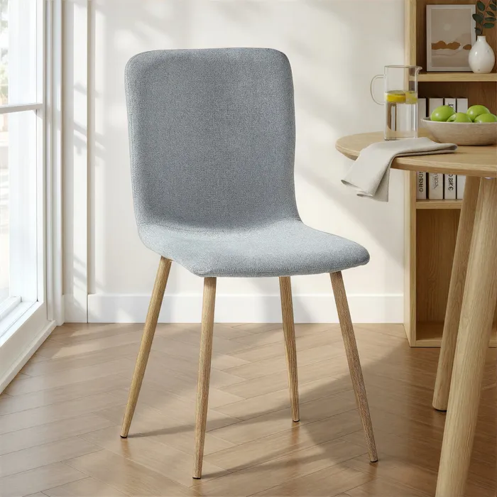 Modern Lime Green Dining Chair, Fabric Upholstery - SCARGILL YM GREEN