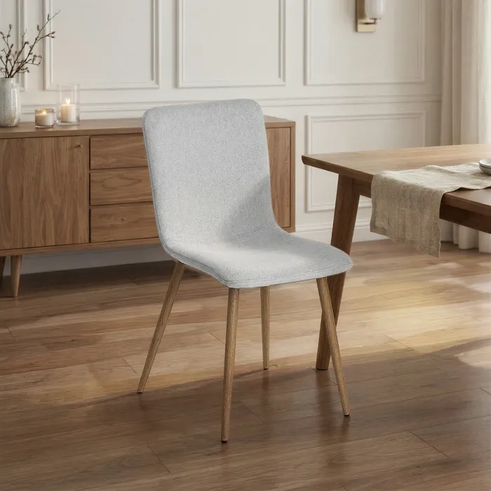 Modern Grey Fabric Dining Chair - SCARGILL YM GREY