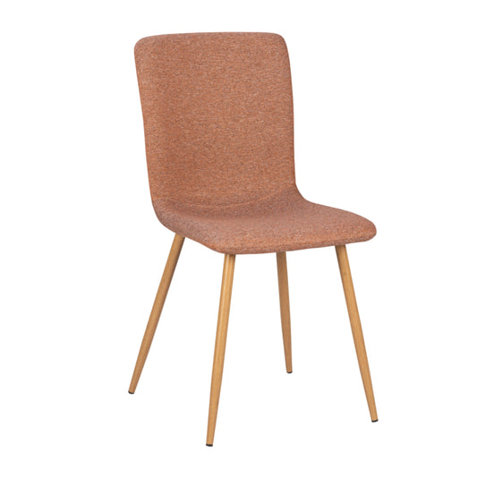 Modern Terracotta Dining Chair, Fabric Upholstery – SCARGILL NL TERRACOTTA