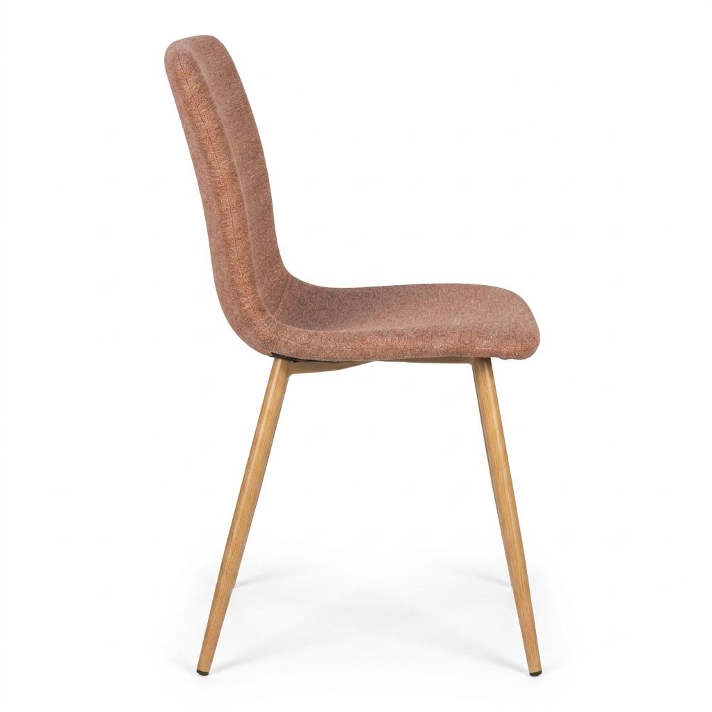 Modern Terracotta Dining Chair, Fabric Upholstery – SCARGILL NL TERRACOTTA
