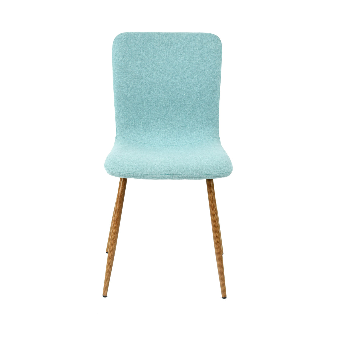 Modern Blue Fabric Dining Chair, Wooden Tube - SCARGILL SY BLUE