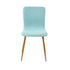 Modern Blue Fabric Dining Chair, Wooden Tube Frame - SCARGILL SY BLUE
