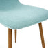 Modern Blue Fabric Dining Chair, Wooden Tube - SCARGILL SY BLUE