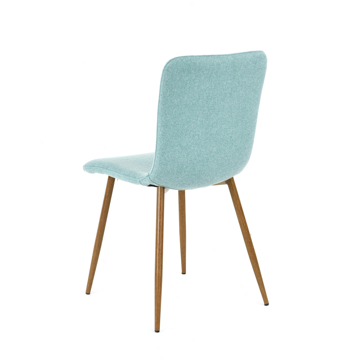 Modern Blue Fabric Dining Chair, Wooden Tube - SCARGILL SY BLUE
