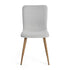Modern Fabric Dining Chair, Wooden Tube Frame - SCARGILL SY GREY