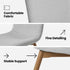 Modern Fabric Dining Chair, Wooden Tube - SCARGILL SY GREY