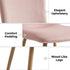 Modern Pink Fabric Dining Chair, Wooden Tube Legs – SCARGILL SY PINK