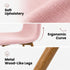 Modern Pink Fabric Dining Chair, Wooden Tube - SCARGILL SY PINK