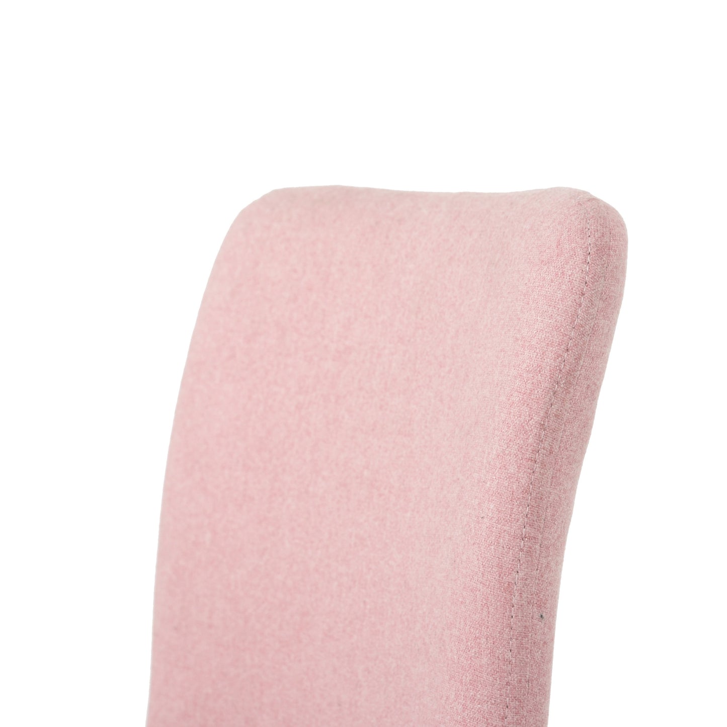 Modern Pink Fabric Dining Chair, Wooden Tube - SCARGILL SY PINK