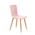 Modern Pink Fabric Dining Chair, Wooden Tube Legs – SCARGILL SY PINK