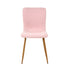Modern Pink Fabric Dining Chair, Wooden Tube Legs – SCARGILL SY PINK
