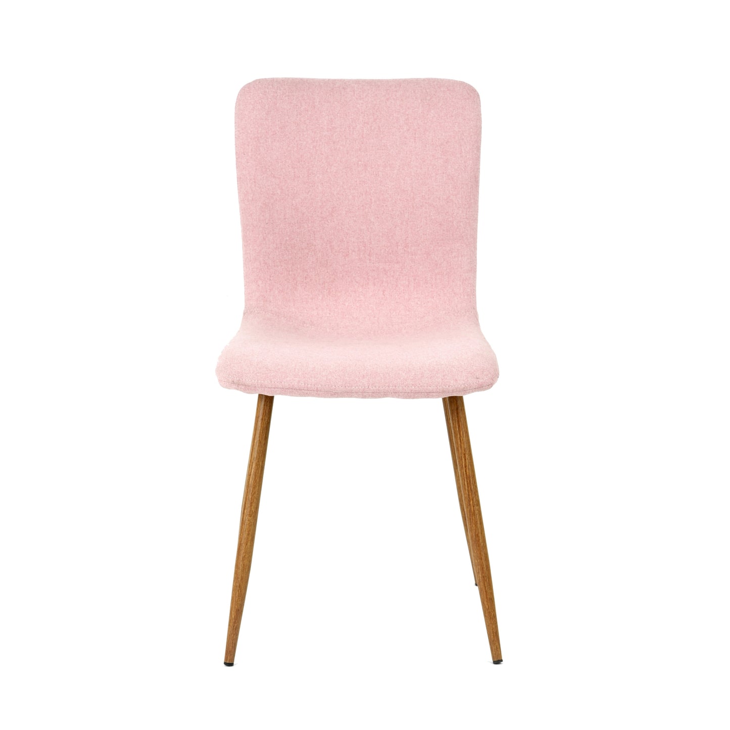 Modern Pink Fabric Dining Chair, Wooden Tube - SCARGILL SY PINK