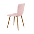 Modern Pink Fabric Dining Chair, Wooden Tube Legs – SCARGILL SY PINK