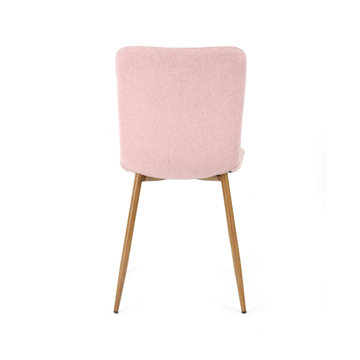 Modern Pink Fabric Dining Chair, Wooden Tube Legs – SCARGILL SY PINK