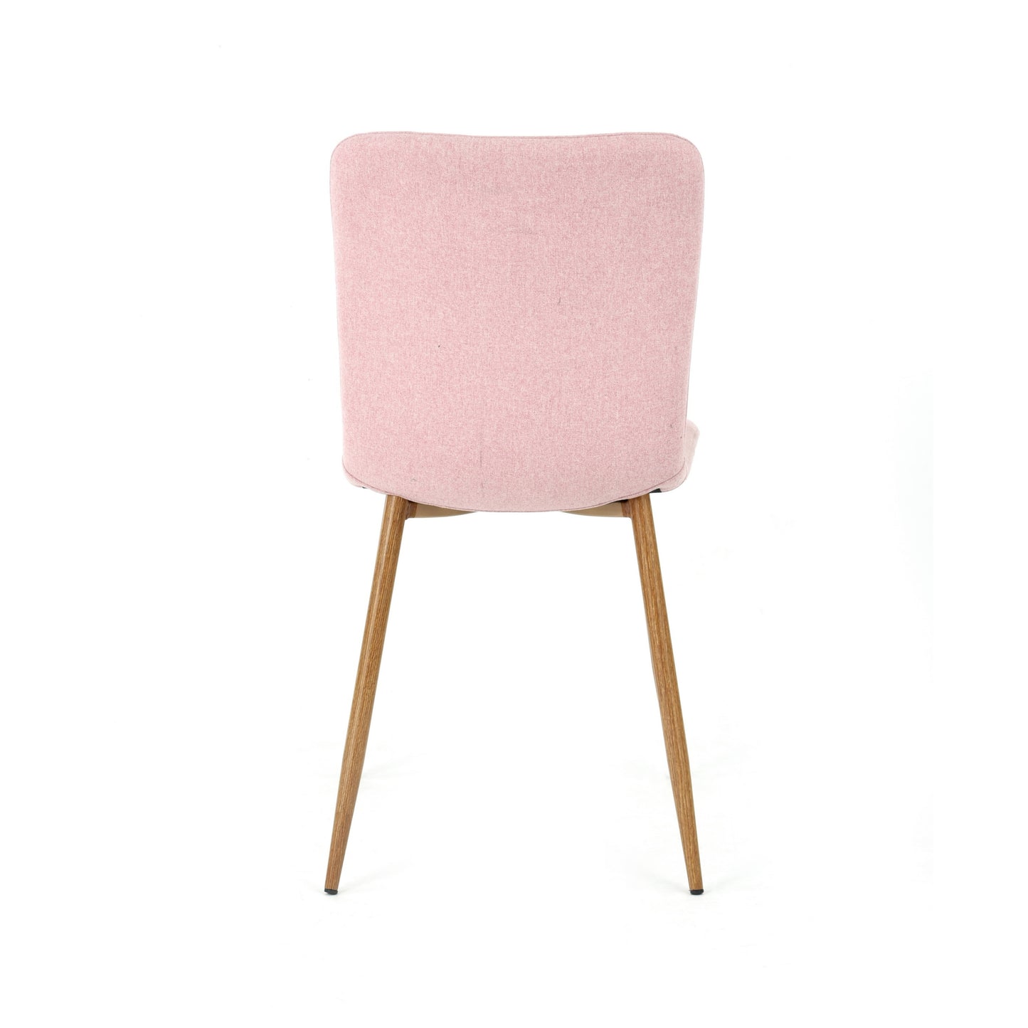 Modern Pink Fabric Dining Chair, Wooden Tube - SCARGILL SY PINK
