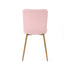 Modern Pink Fabric Dining Chair, Wooden Tube Legs – SCARGILL SY PINK