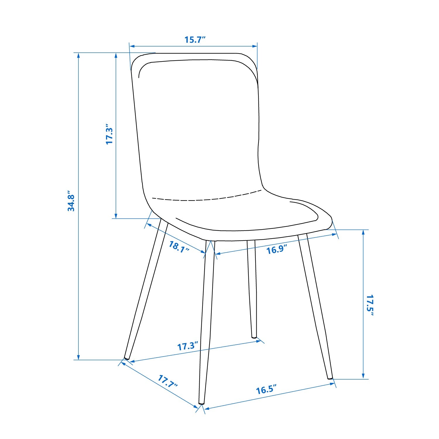 Scargill Velvet Black Leg Dining Chair