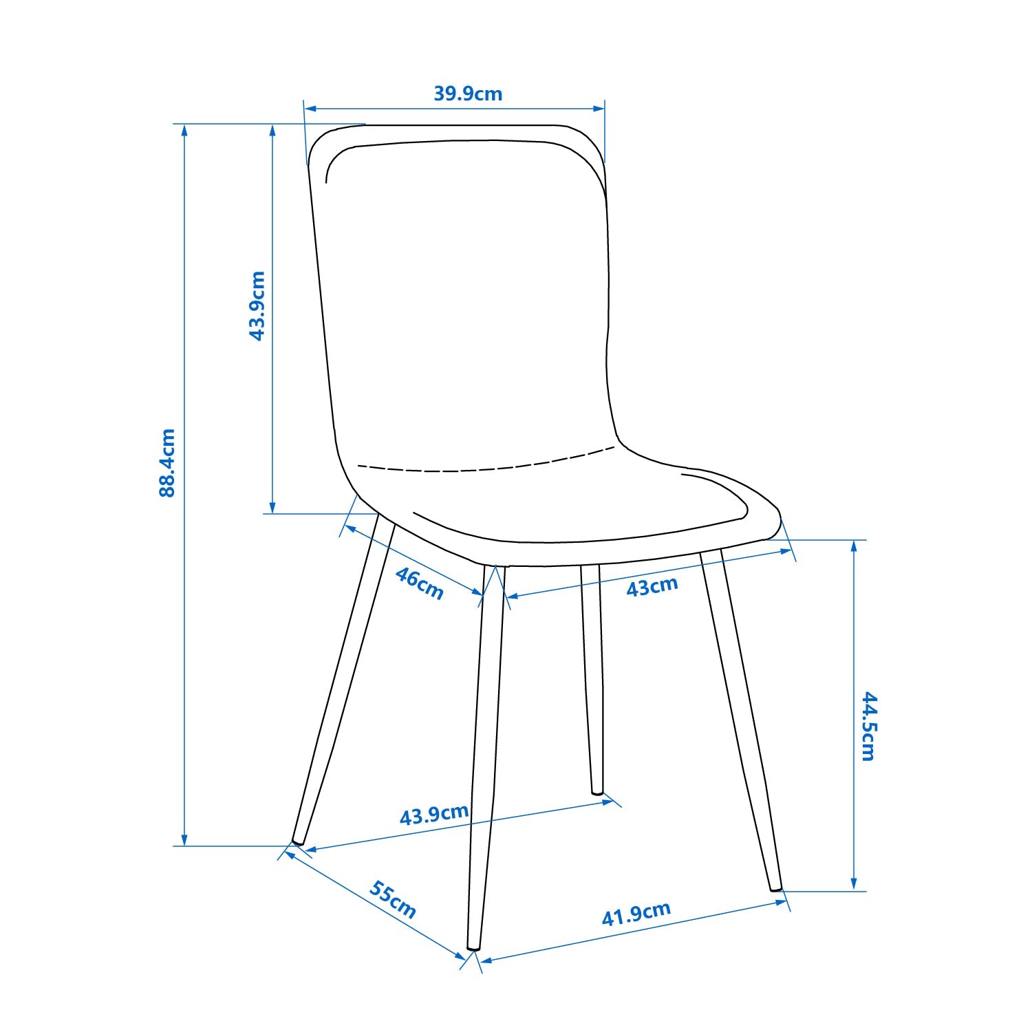 Scargill Velvet Black Leg Dining Chair