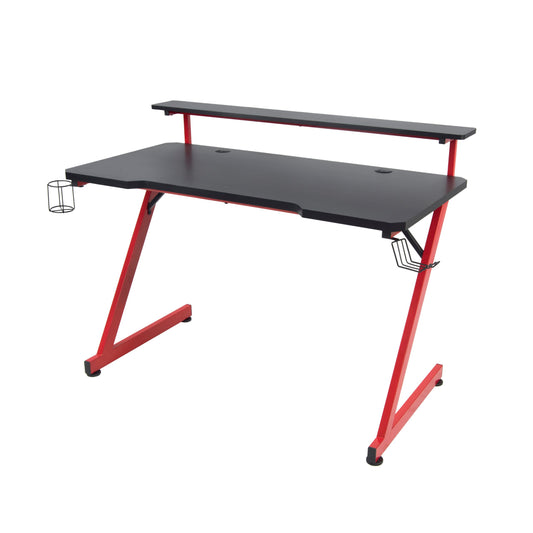 Modern Gaming Desk, Black Iron Frame - SCHULZ