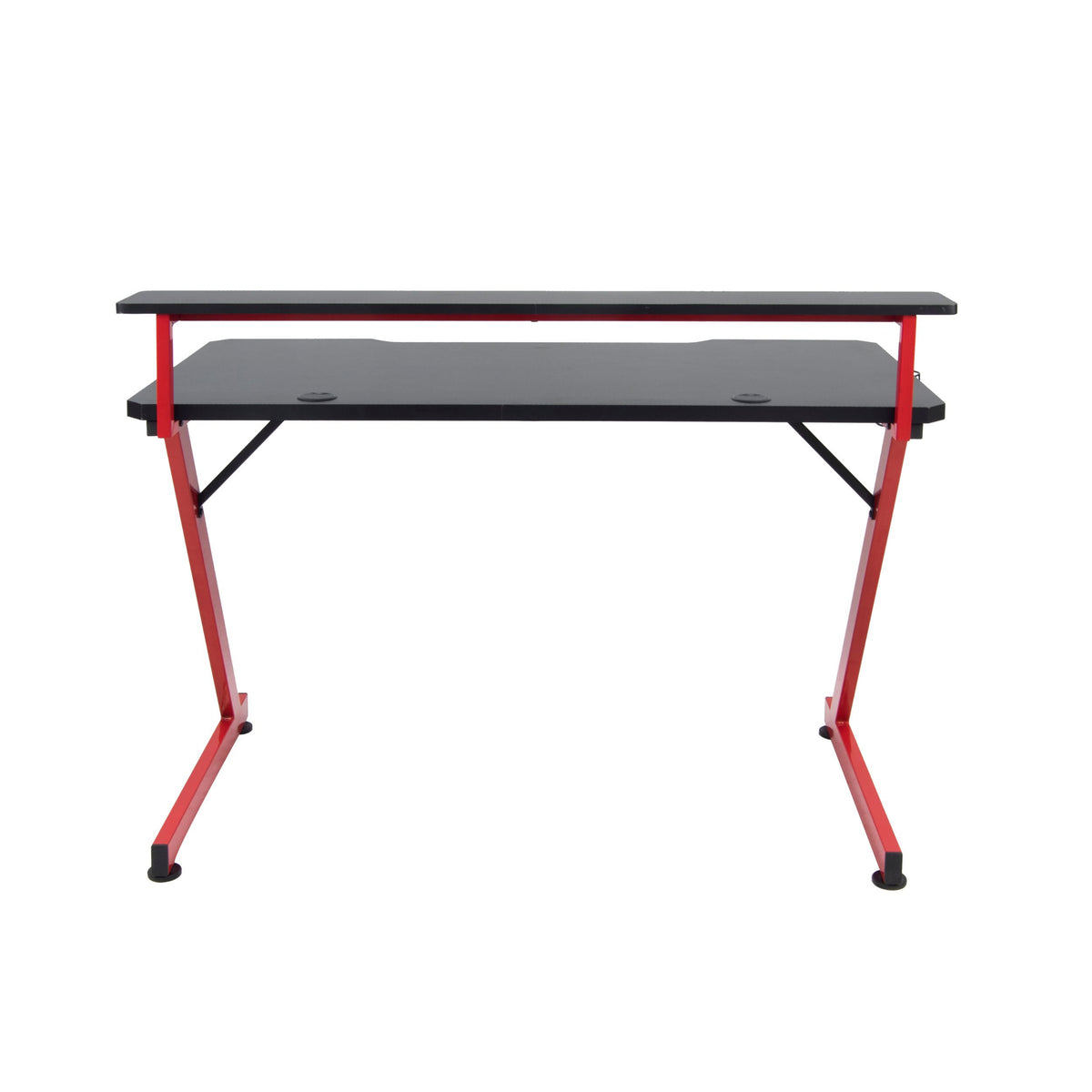 Modern Gaming Desk, Black Iron Frame - SCHULZ