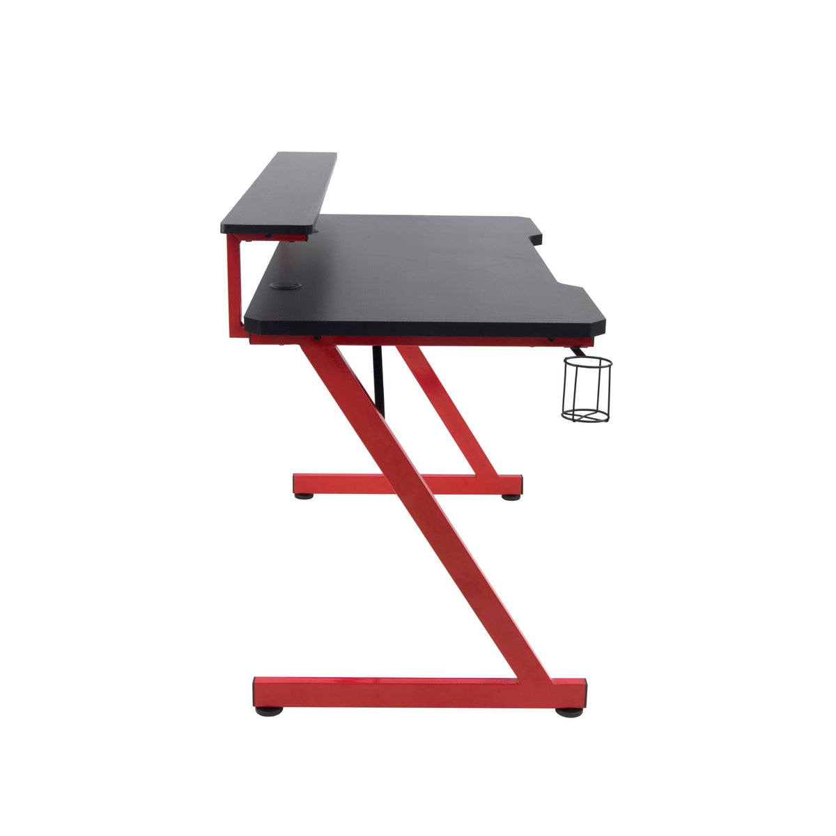 Modern Gaming Desk, Black Iron Frame - SCHULZ