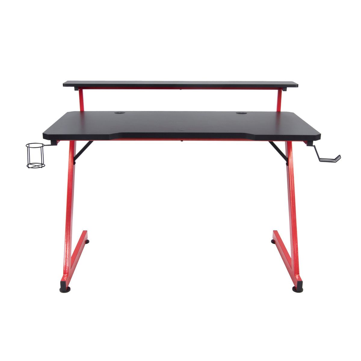 Modern Gaming Desk, Black Iron Frame - SCHULZ