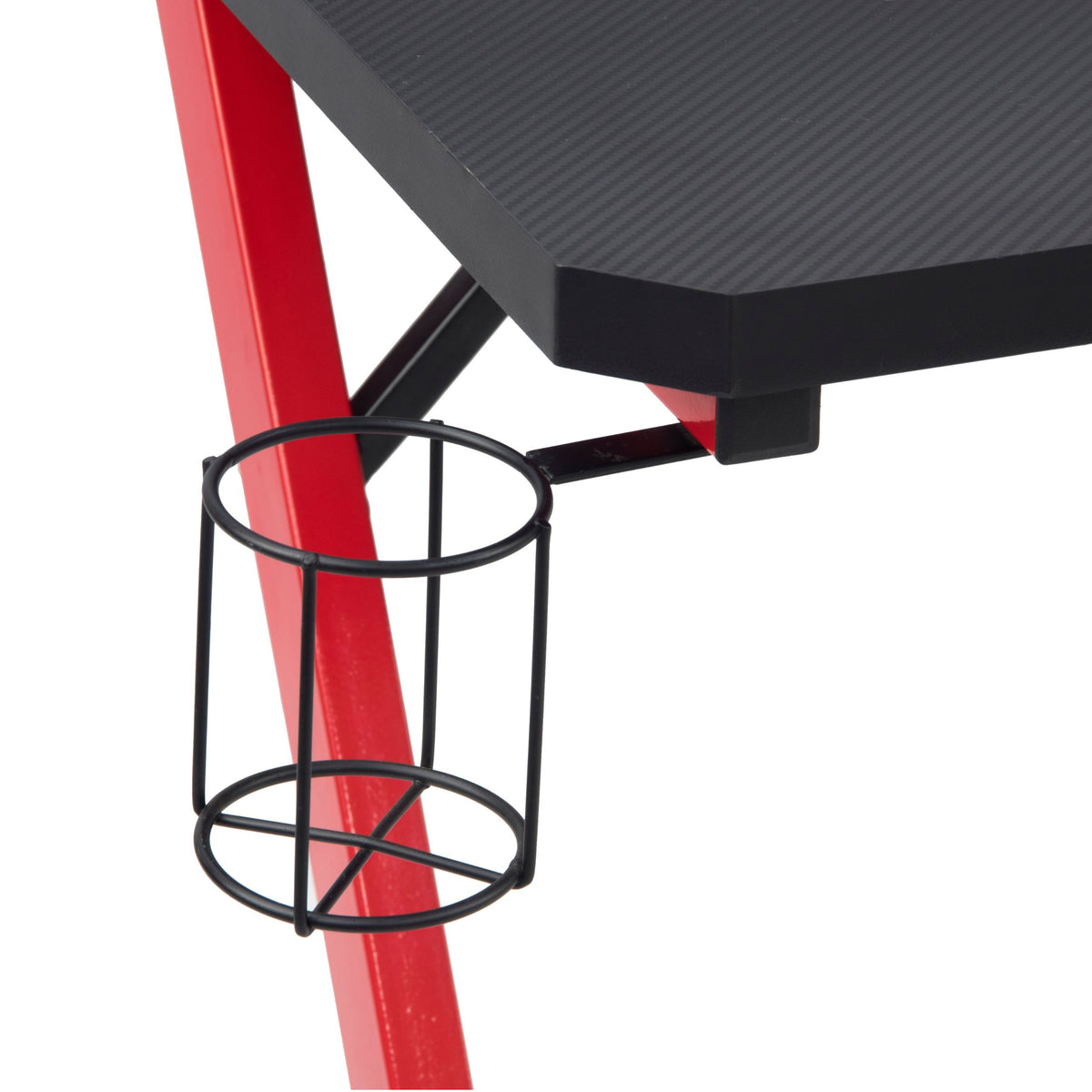 Modern Gaming Desk, Black Iron Frame - SCHULZ